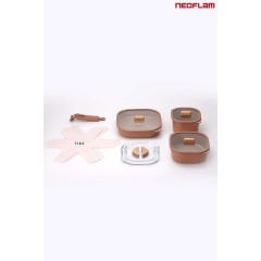 Fika Comfort Terracota Tencere ve Tava Seti 10 Parça D-NEOFCS10-08