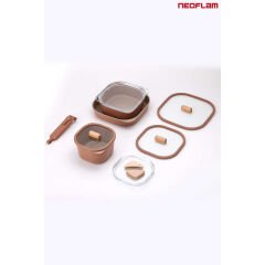 Fika Comfort Terracota Tencere ve Tava Seti 10 Parça D-NEOFCS10-08