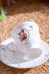 ACAR Shirley 6 Kişilik Porselen Kahve Fincanı Takımı - 90 ml