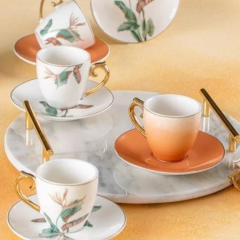 ACAR MAGNOLIA 6 LI KAHVE FİNCAN TAKIM (4 Renk)
