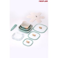 FİKA COMFORT MİNT YEŞİL TENCERE VE TAVA SETİ 10 PARÇA D-NEOFCS10-05