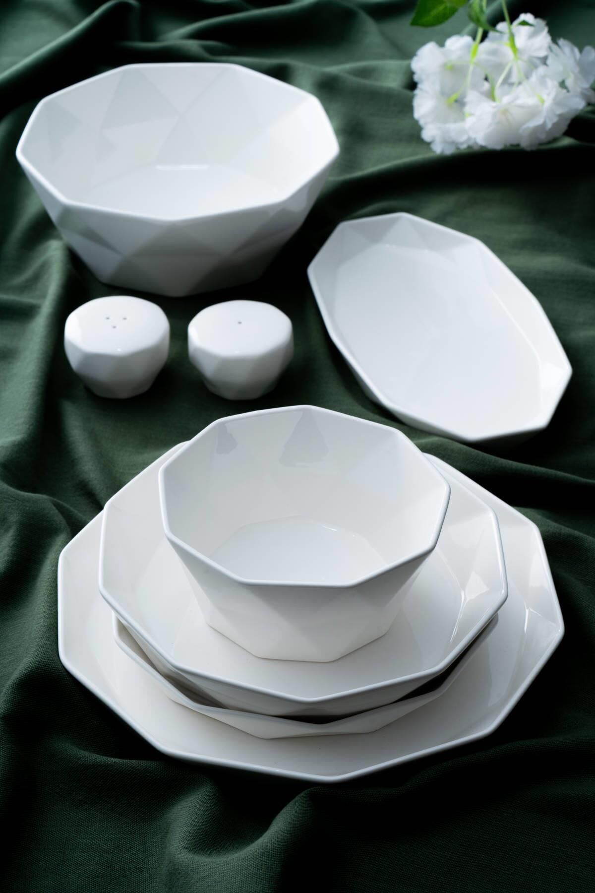 ACAR Diamond 29 Parça Porselen Yemek Takımı