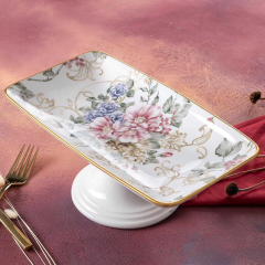 Acar Rosa Ayaklı Sunum Tabağı - 28 cm